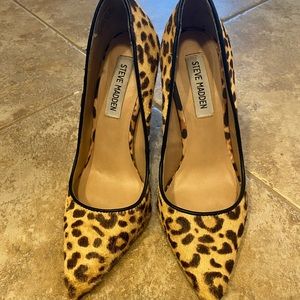 Steve Madden leopard heels